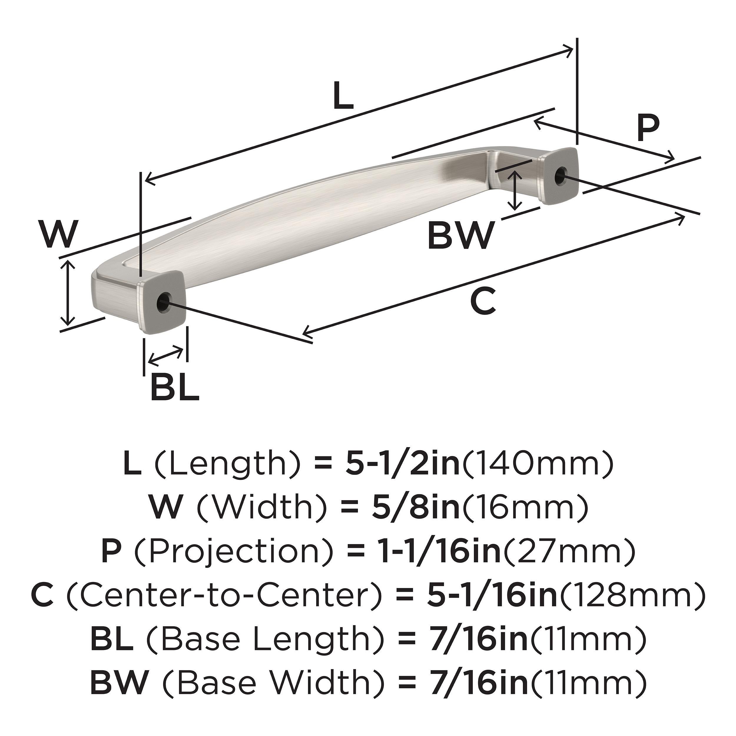 EVERYDAY HERITAGE 5-1/16 IN 128 MM CENTER-TO-CENTER SATIN NICKEL CABINET PULL SN 