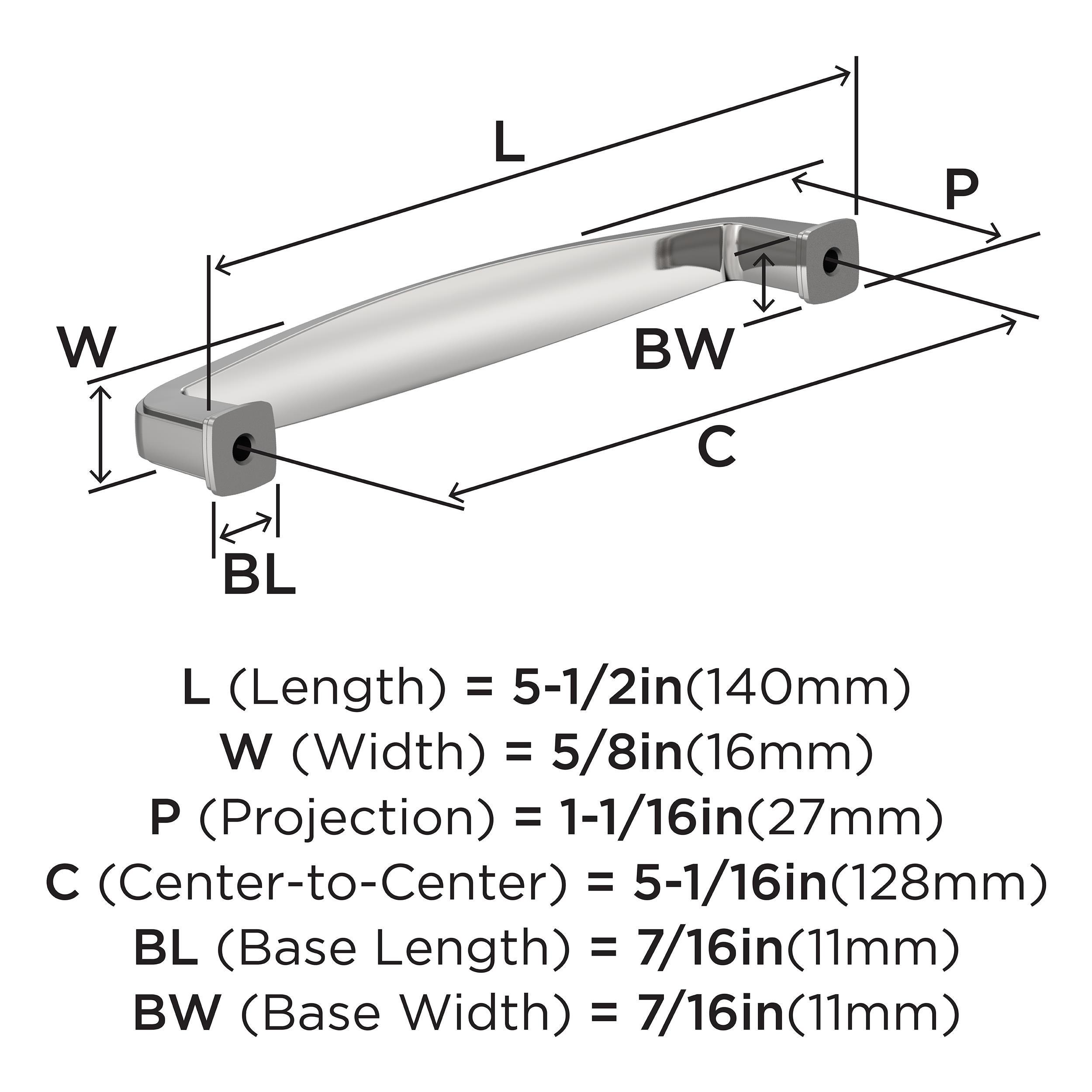 EVERYDAY HERITAGE 5-1/16 IN 128 MM CENTER-TO-CENTER POLISHED CHROME CABINET PULL CP 