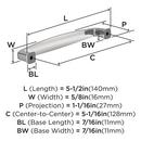 EVERYDAY HERITAGE 5-1/16 IN 128 MM CENTER-TO-CENTER POLISHED CHROME CABINET PULL CP 