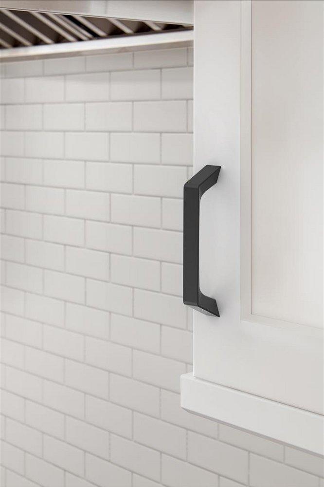 EVERYDAY TRANSITIONAL 3-3/4 IN 96 MM CENTER-TO-CENTER MATTE BLACK CABINET PULL MABL 