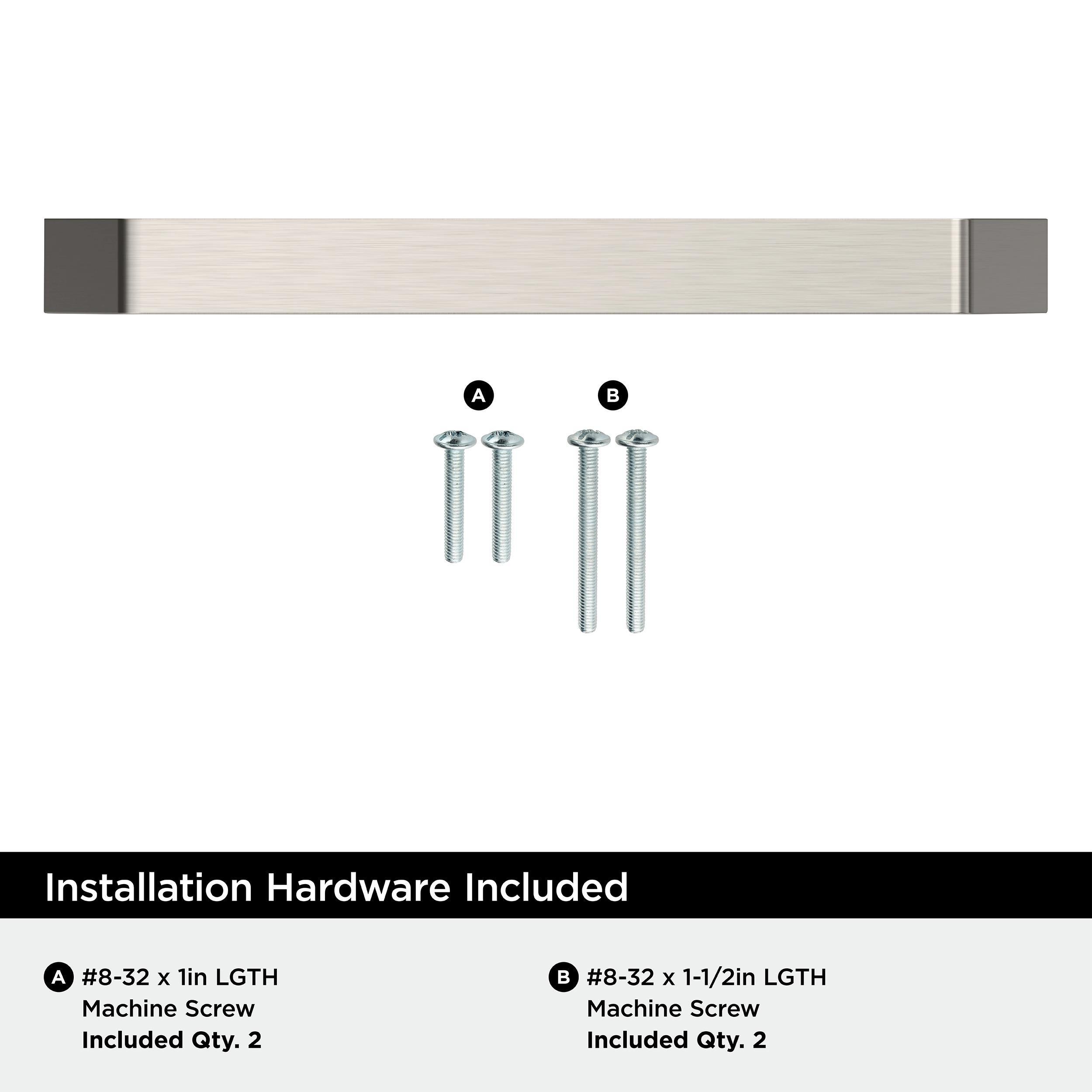 EVERYDAY TRANSITIONAL 5-1/16 IN 128 MM CENTER-TO-CENTER SATIN NICKEL CABINET PULL SN 