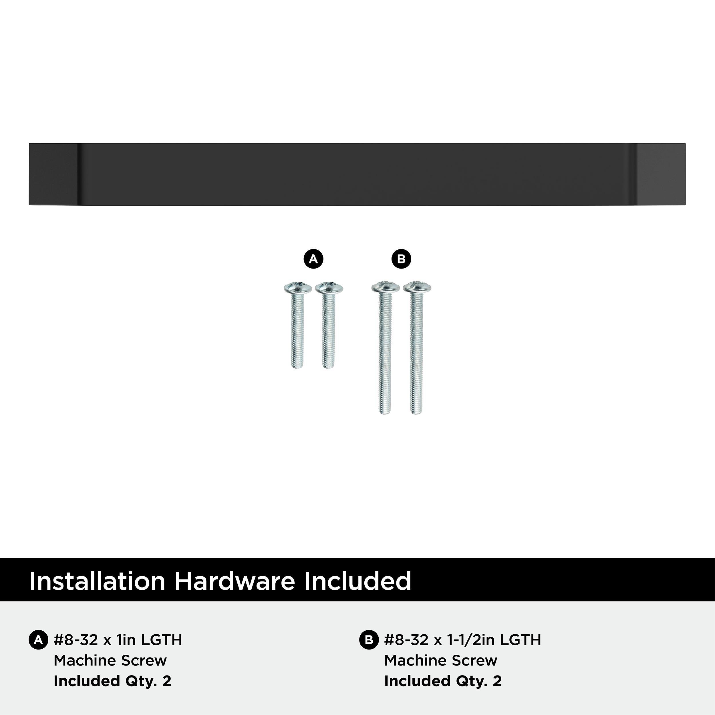 EVERYDAY TRANSITIONAL 5-1/16 IN 128 MM CENTER-TO-CENTER MATTE BLACK CABINET PULL MABL 