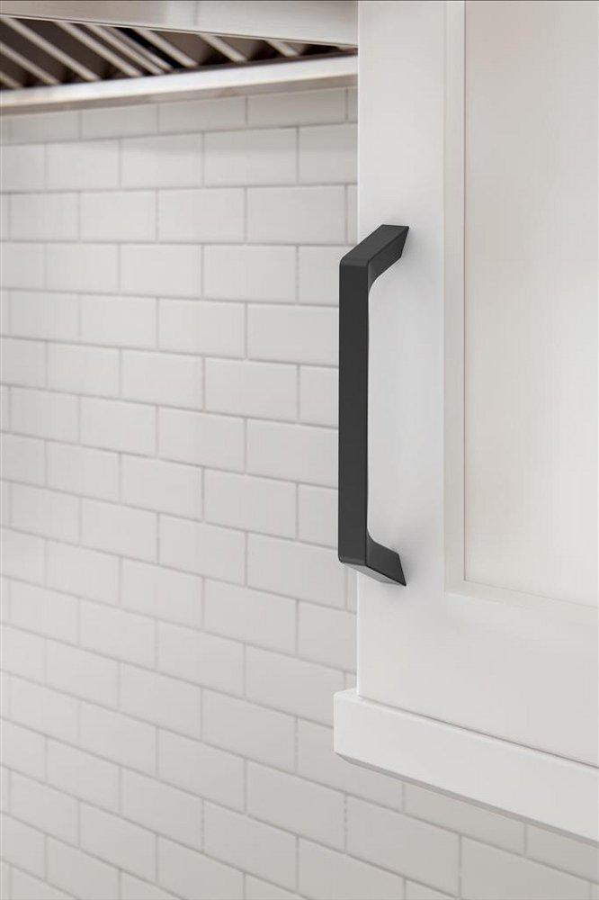 EVERYDAY TRANSITIONAL 5-1/16 IN 128 MM CENTER-TO-CENTER MATTE BLACK CABINET PULL MABL 