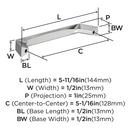 EVERYDAY TRANSITIONAL 5-1/16 IN 128 MM CENTER-TO-CENTER POLISHED CHROME CABINET PULL CP 
