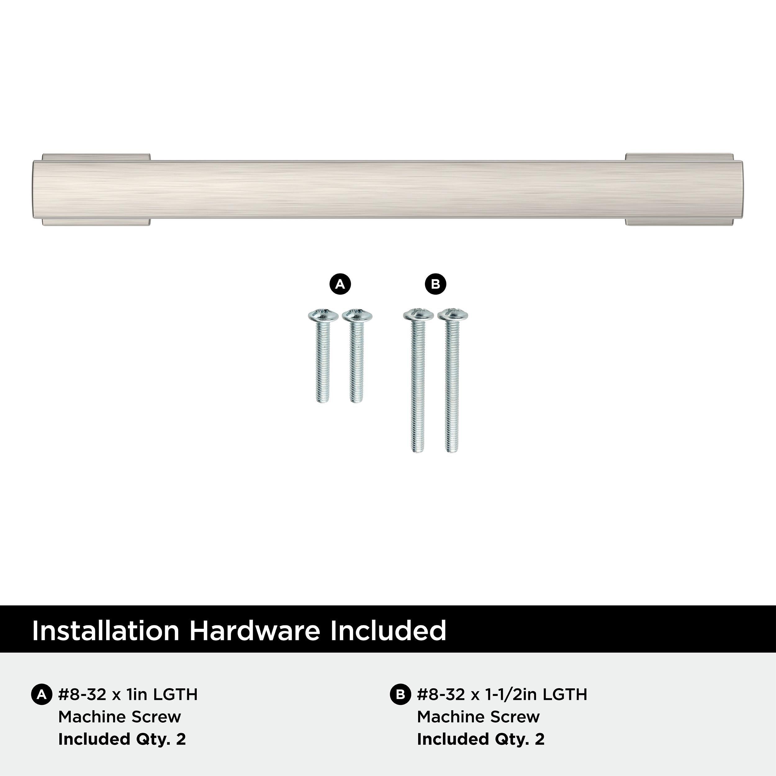 EVERYDAY TRANSITIONAL 5-1/16 IN 128 MM CENTER-TO-CENTER SATIN NICKEL CABINET PULL SN 