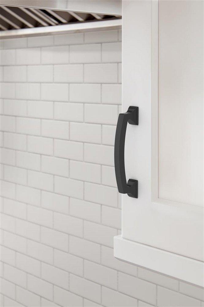 EVERYDAY TRANSITIONAL 3-3/4 IN 96 MM CENTER-TO-CENTER MATTE BLACK CABINET PULL MABL 