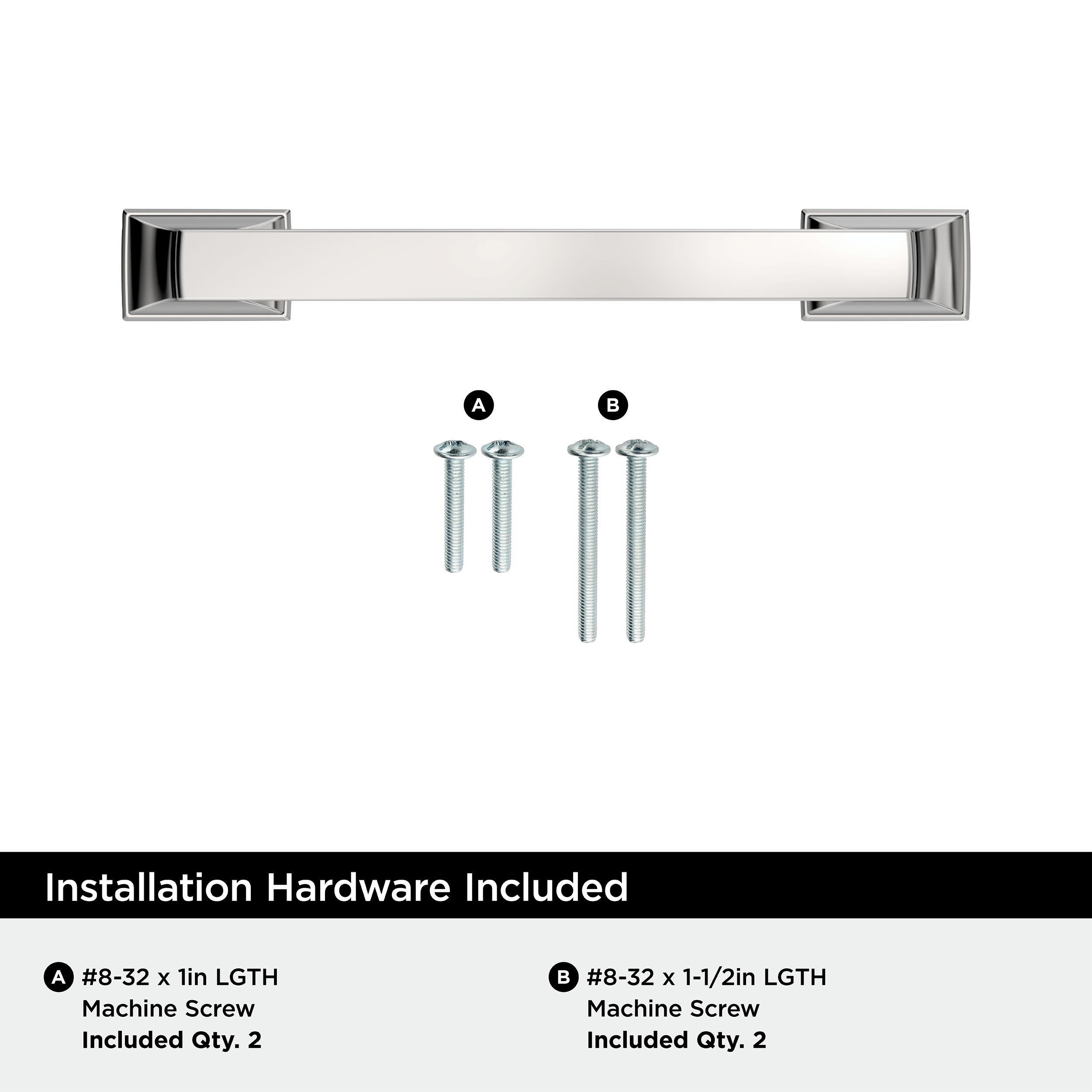 EVERYDAY TRANSITIONAL 3-3/4 IN 96 MM CENTER-TO-CENTER POLISHED CHROME CABINET PULL CP 