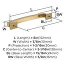EVERYDAY TRANSITIONAL 5-1/16 IN 128 MM CENTER-TO-CENTER CHAMPAGNE BRONZE CABINET PULL CHBR 