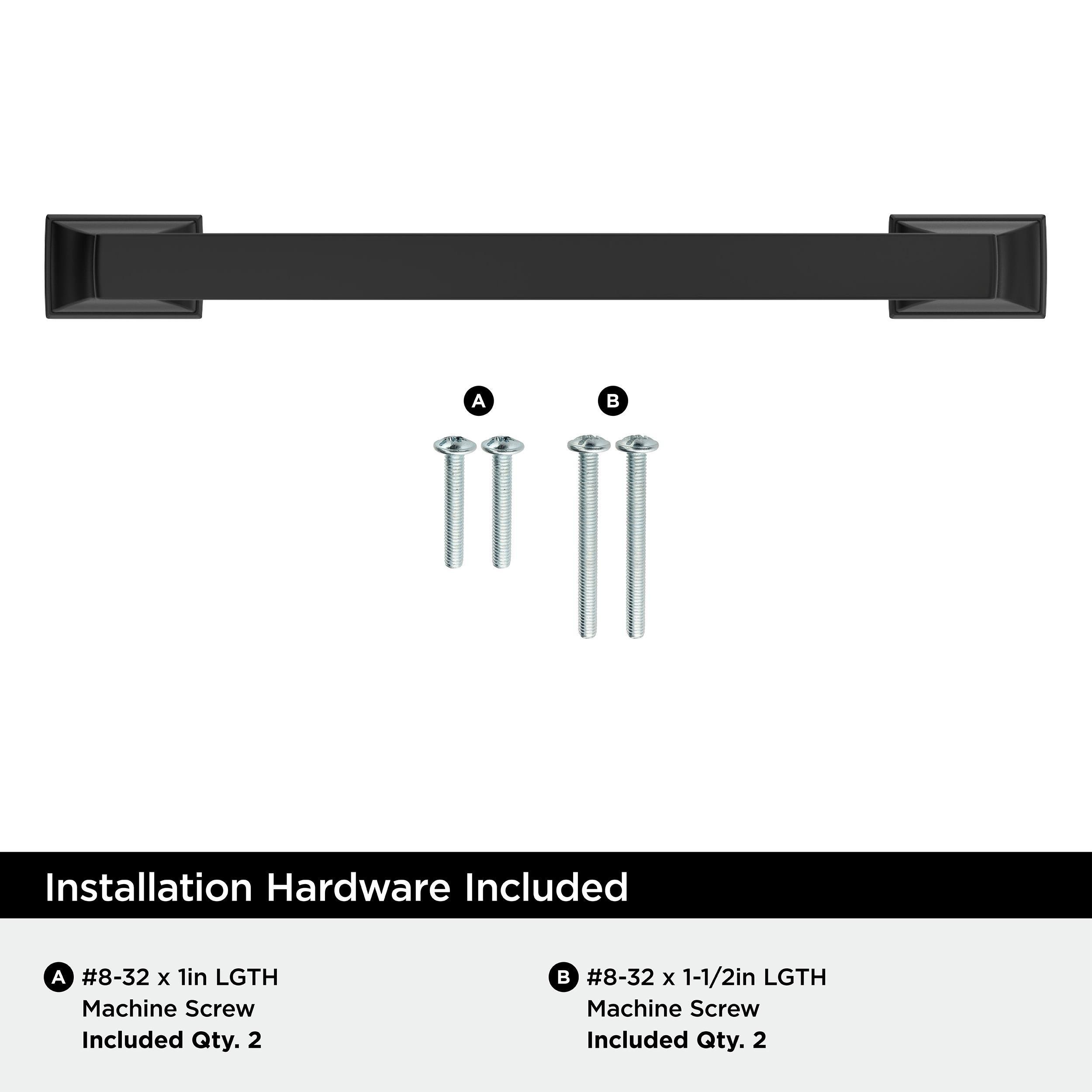 EVERYDAY TRANSITIONAL 5-1/16 IN 128 MM CENTER-TO-CENTER MATTE BLACK CABINET PULL MABL 