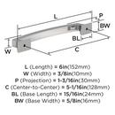 EVERYDAY TRANSITIONAL 5-1/16 IN 128 MM CENTER-TO-CENTER POLISHED CHROME CABINET PULL CP 