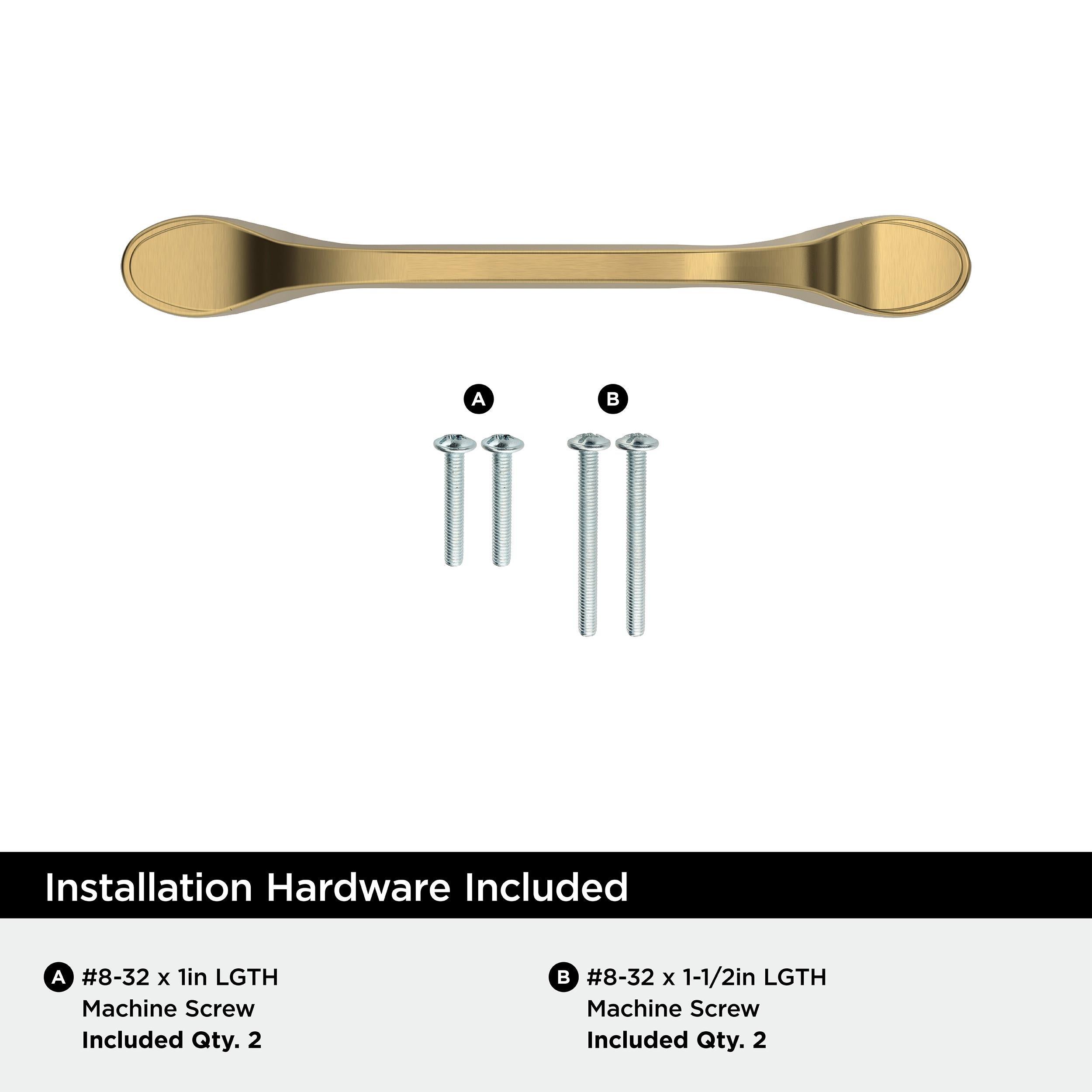 RAVINO 3-3/4 IN 96 MM CENTER-TO-CENTER CHAMPAGNE BRONZE CABINET PULL CHBR 