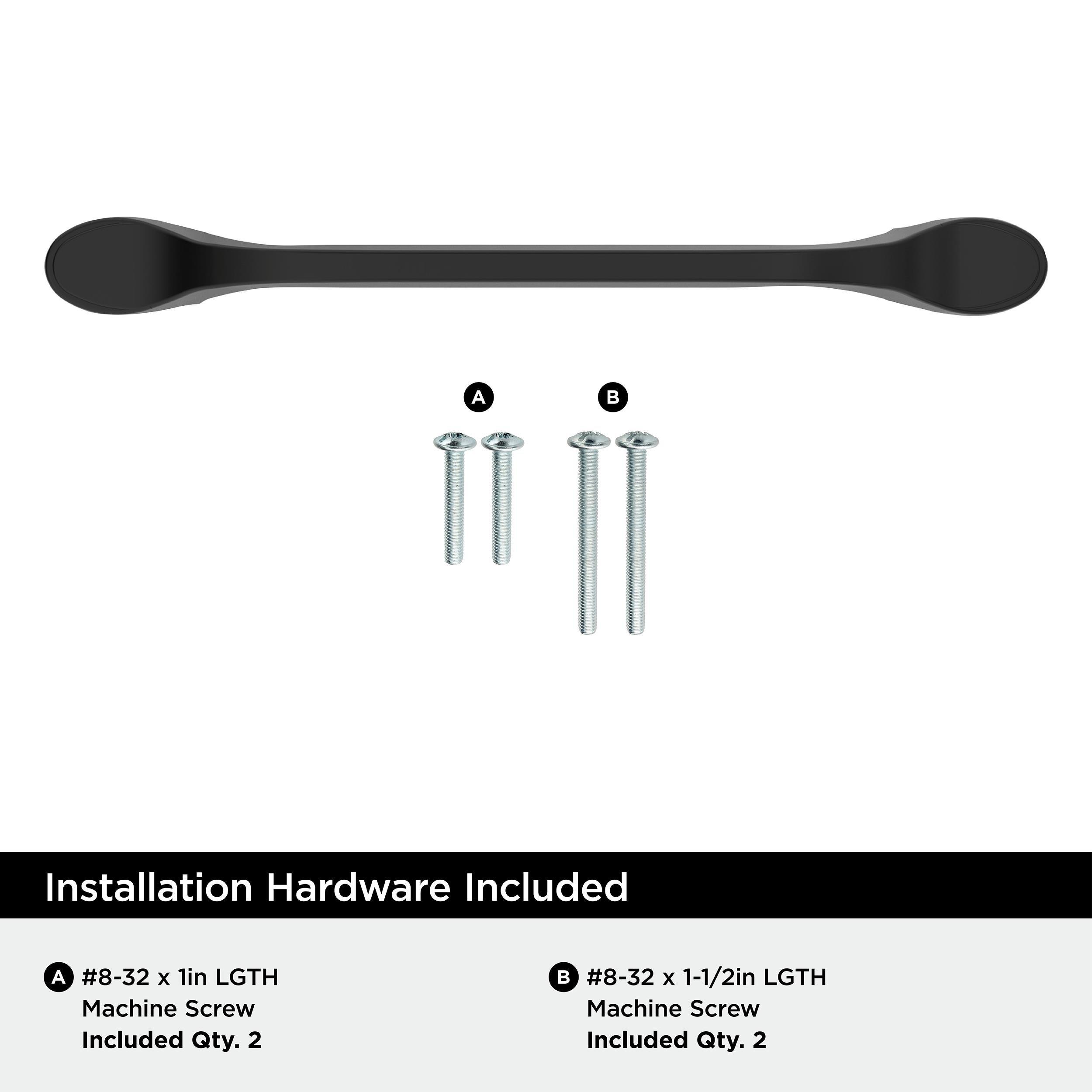 RAVINO 5-1/16 IN 128 MM CENTER-TO-CENTER MATTE BLACK CABINET PULL MABL 