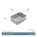 STAINLESS STEEL 18 GAUGE SINGLE BOWL 1B SINK 
