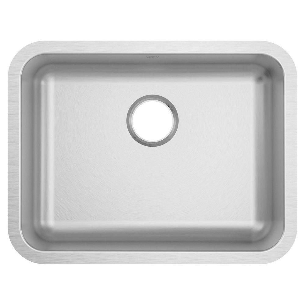 Moen Brushed 23-1/8 x 17-7/8 in. Stainless Steel Single Bowl Undermount Kitchen Sink 