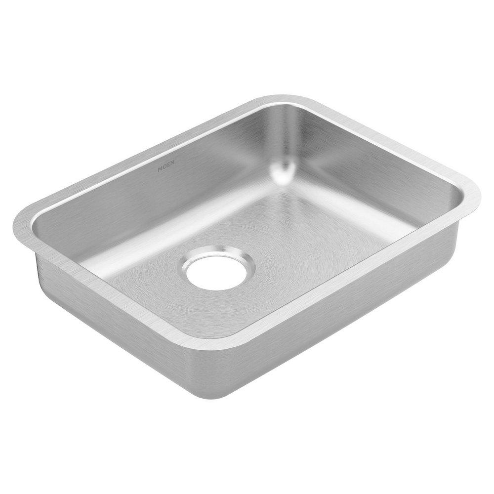Moen Brushed 23-1/8 x 17-7/8 in. Stainless Steel Single Bowl Undermount Kitchen Sink 