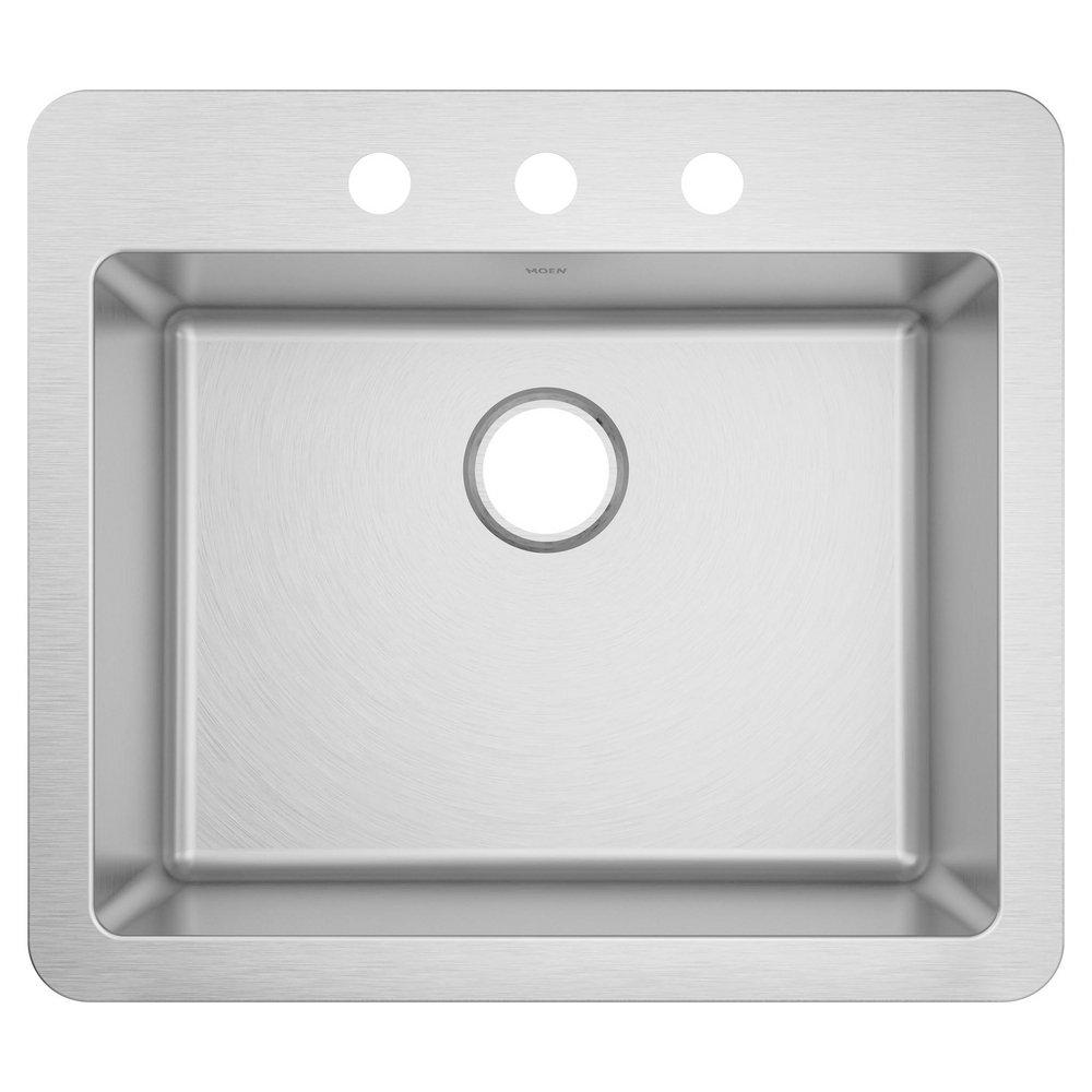 25X22 STAINLESS STEEL 18 GAUGE SINGLE BOWL 1B DI SINK 