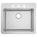 25X22 STAINLESS STEEL 18 GAUGE SINGLE BOWL 1B DI SINK 