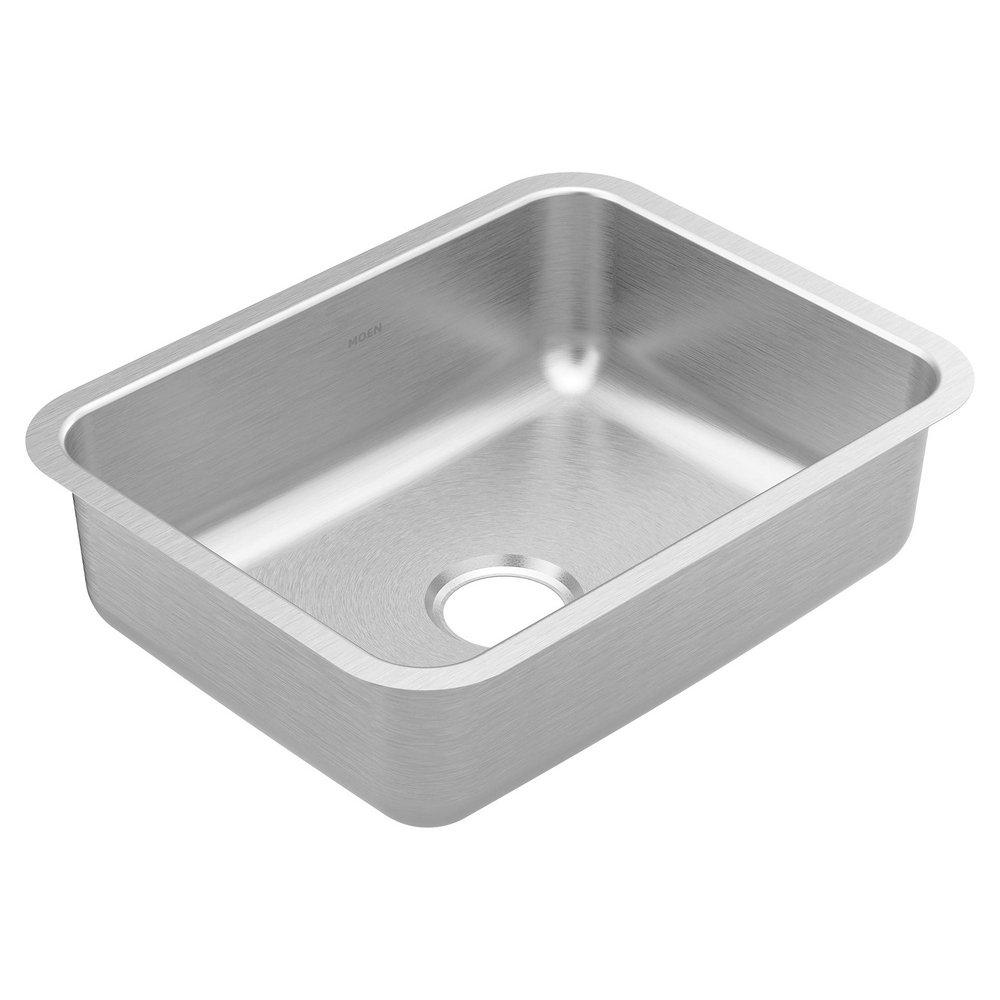 Moen Brushed 23-1/8 x 17-7/8 in. Stainless Steel Single Bowl Undermount Kitchen Sink 