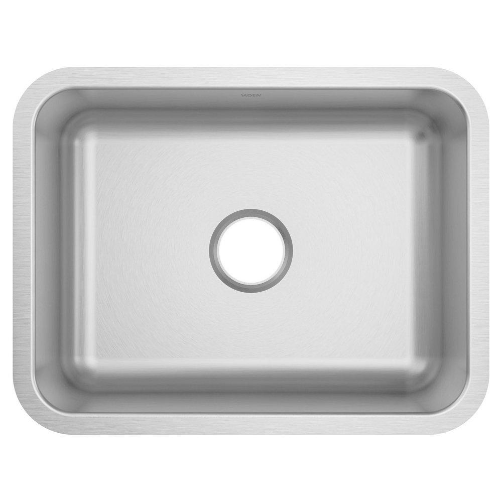 Moen Brushed 23-1/8 x 17-7/8 in. Stainless Steel Single Bowl Undermount Kitchen Sink 