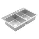 33X22 STAINLESS STEEL 20 GAUGE DOUBLE BOWL 2B DI SINK 