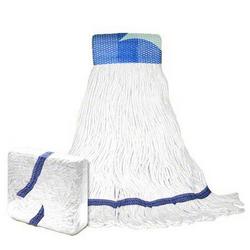 Cotton, Fiber and Synthetic Fiber Mop in White (Case of 12)