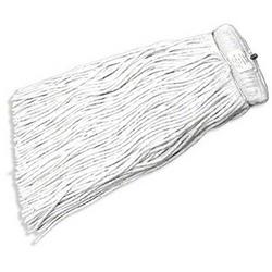 24 oz. Reinforced Plastic, Synthetic Fiber and Metal Mop in White (Case of 12)