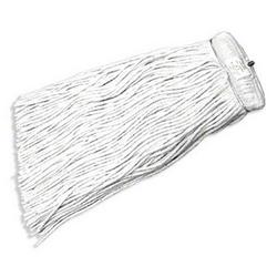 Reinforced Plastic, Synthetic Fiber and Metal Mop in White (Case of 12)