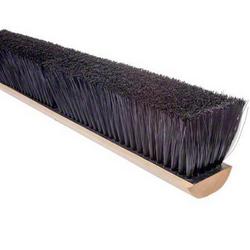 24 in. Plastic and Wood Broom in Black