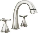 DELTA STRYKE TWO HANDLE WIDESPREAD PULL DOWN BATHROOM FAUCET 1.2 GPM  LUMICOAT STAINLESS 