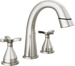 Two Handle Widespread Bathroom Sink Faucet in Lumicoat Stainless