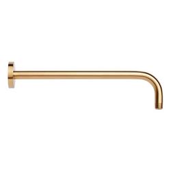 14-1/16 in. Wall-Mount Rainfall Shower Arm and Flange in Brushed Gold