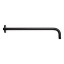 18 in. Wall-Mount Rainfall Shower Arm and Flange in Matte Black
