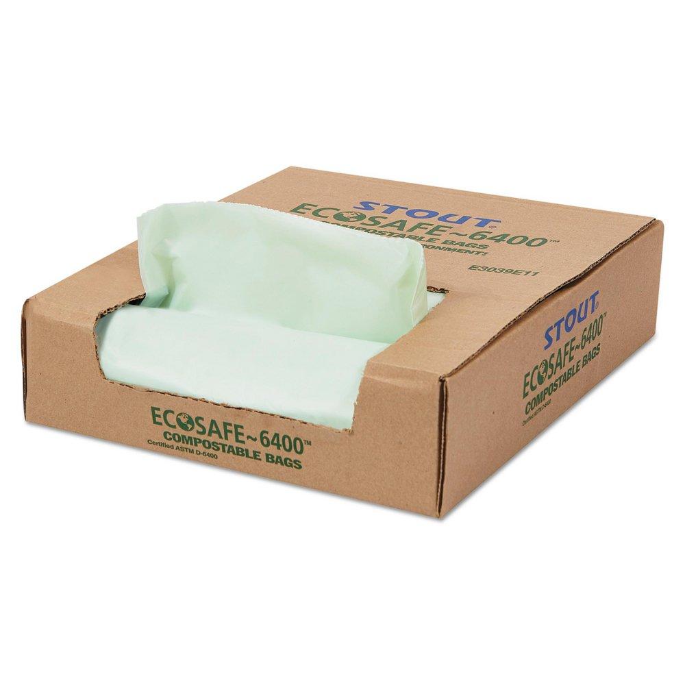 Stout® by Envision™ Green 39 x 30 in. x 1.1 mil Plastic Waste Can Liner in Green (Box of 48) 