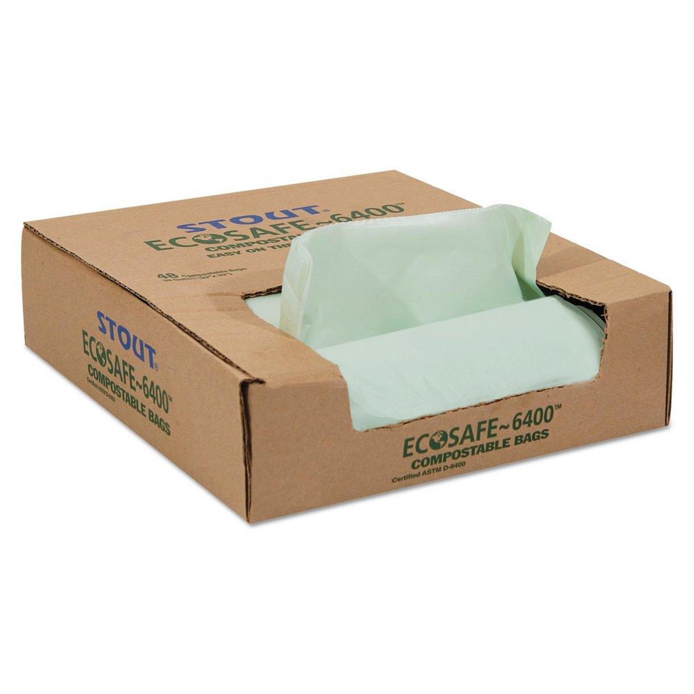 Stout® by Envision™ Green 39 x 30 in. x 1.1 mil Plastic Waste Can Liner in Green (Box of 48) 