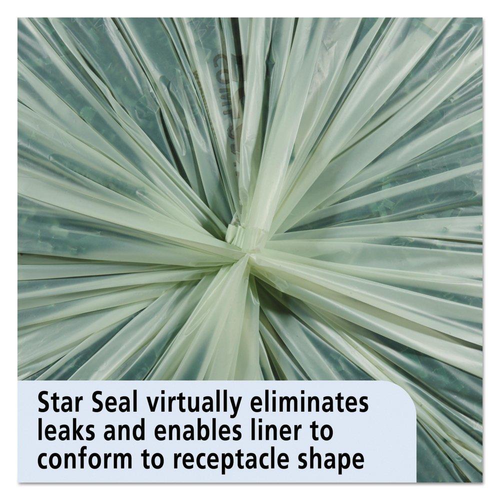 Stout® by Envision™ Green 48 x 42 in. x 0.85 mil Plastic Waste Can Liner in Green (Box of 40) 