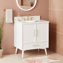 30 NOVAK VANITY WITH RECTANGULAR UNDERMOUNT SINK - BRIGHT WHITE - ARCTIC WHITE QUARTZ - WIDESPREAD 