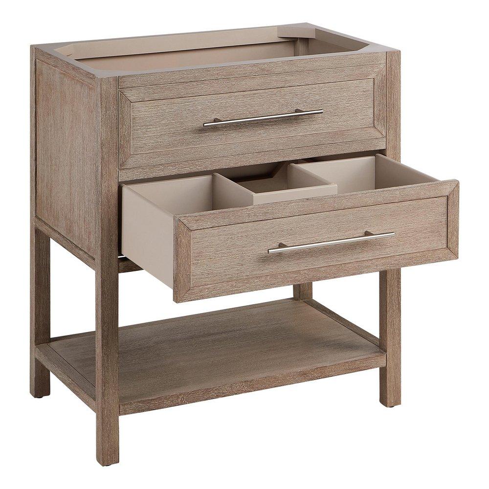 30 ROBERTSON CONSOLE VANITY CABINET - BRUSHED WHITE 