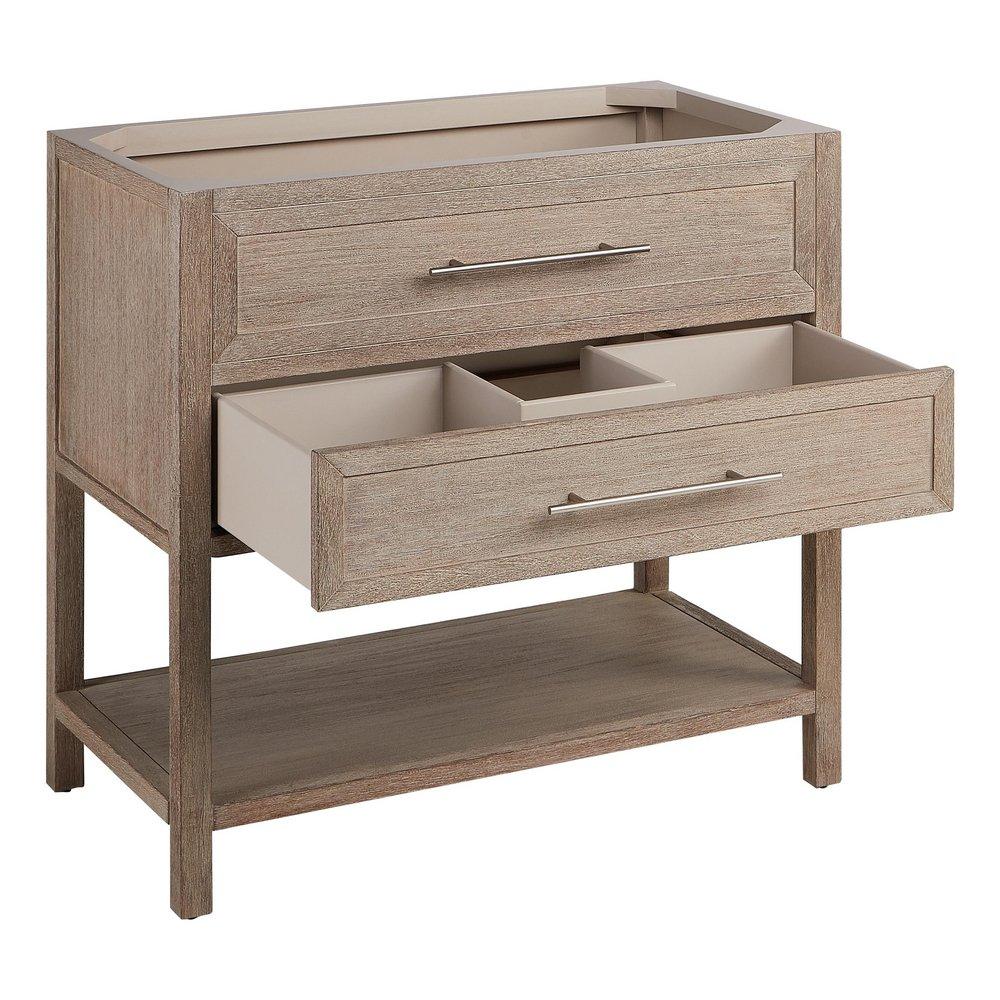 36 ROBERTSON CONSOLE VANITY CABINET - BRUSHED WHITE 