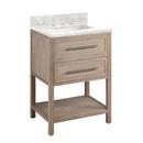 24 ROBERTSON VANITY WITH RECTANGULAR UNDERMOUNT SINK - BRUSHED WHITE - CARRARA MARBLE - WIDESPREAD 