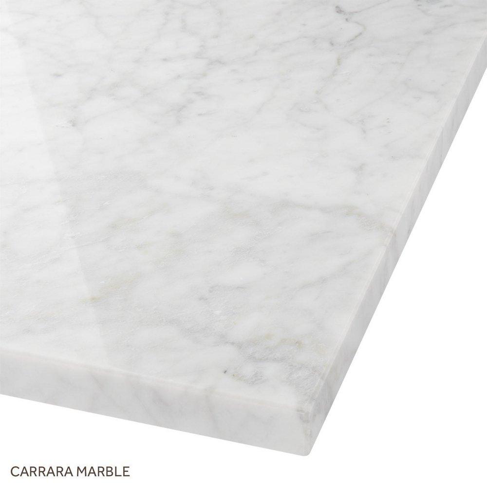 36 ROBERTSON VANITY WITH RECTANGULAR UNDERMOUNT SINK - BRUSHED WHITE - CARRARA MARBLE - WIDESPREAD 