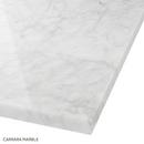 36 ROBERTSON VANITY WITH RECTANGULAR UNDERMOUNT SINK - BRUSHED WHITE - CARRARA MARBLE - WIDESPREAD 