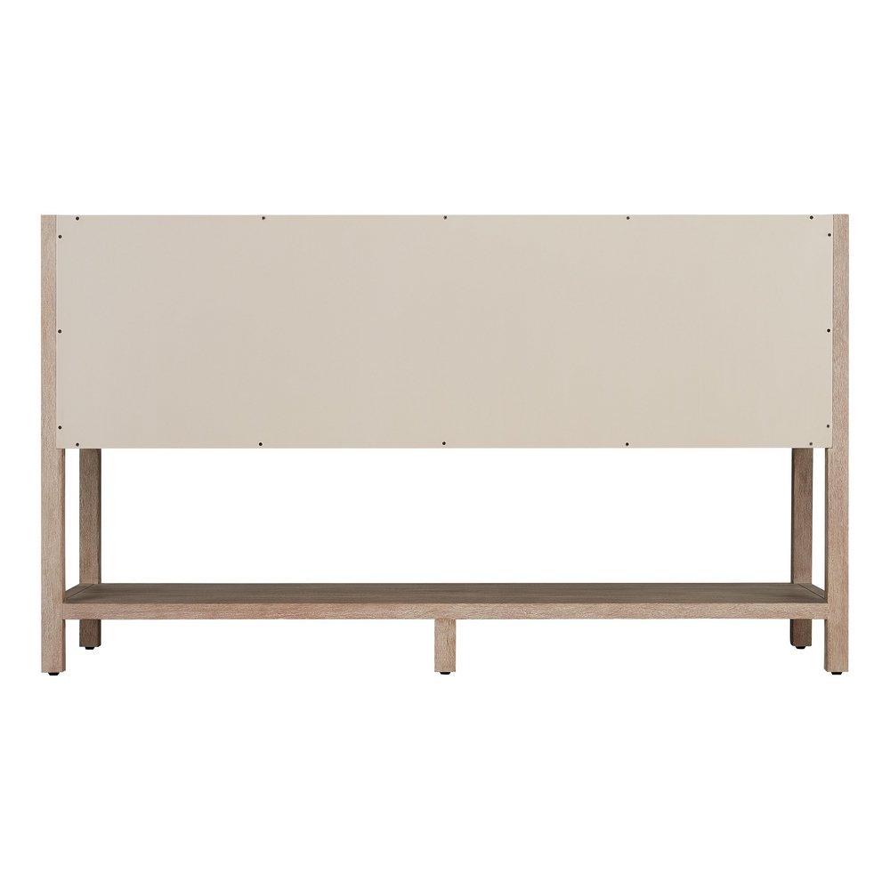 60 ROBERTSON VANITY WITH RECTANGULAR UNDERMOUNT SINKS - BRUSHED WHITE - ARCTIC WHITE - SINGLE HOLE 