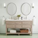 60 ROBERTSON VANITY WITH RECTANGULAR UNDERMOUNT SINKS - BRUSHED WHITE - ARCTIC WHITE - SINGLE HOLE 