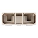 60 ROBERTSON VANITY WITH RECTANGULAR UNDERMOUNT SINKS - BRUSHED WHITE - ARCTIC WHITE - SINGLE HOLE 