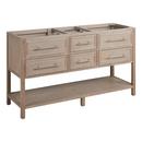 60 ROBERTSON VANITY WITH RECTANGULAR UNDERMOUNT SINKS - BRUSHED WHITE - ARCTIC WHITE - SINGLE HOLE 