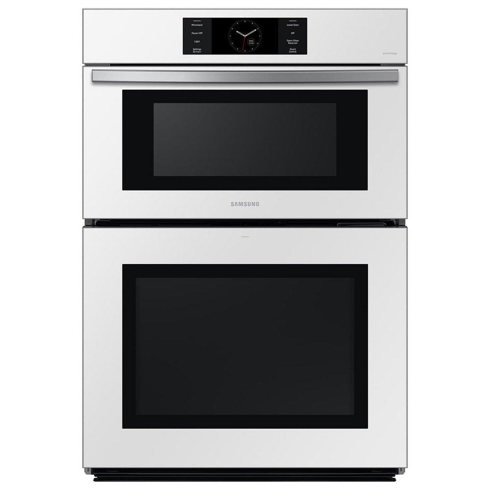 30 MICROWAVE COMBI OVEN 1.9/5.1 CF FLEX DUO CAMERA FULL STEAM COOK DUAL CONVECTION AIR FRY AIR SOUS VIDE LCD CTROLS SELF CLEAN BESPOKE WHITE GLASS 