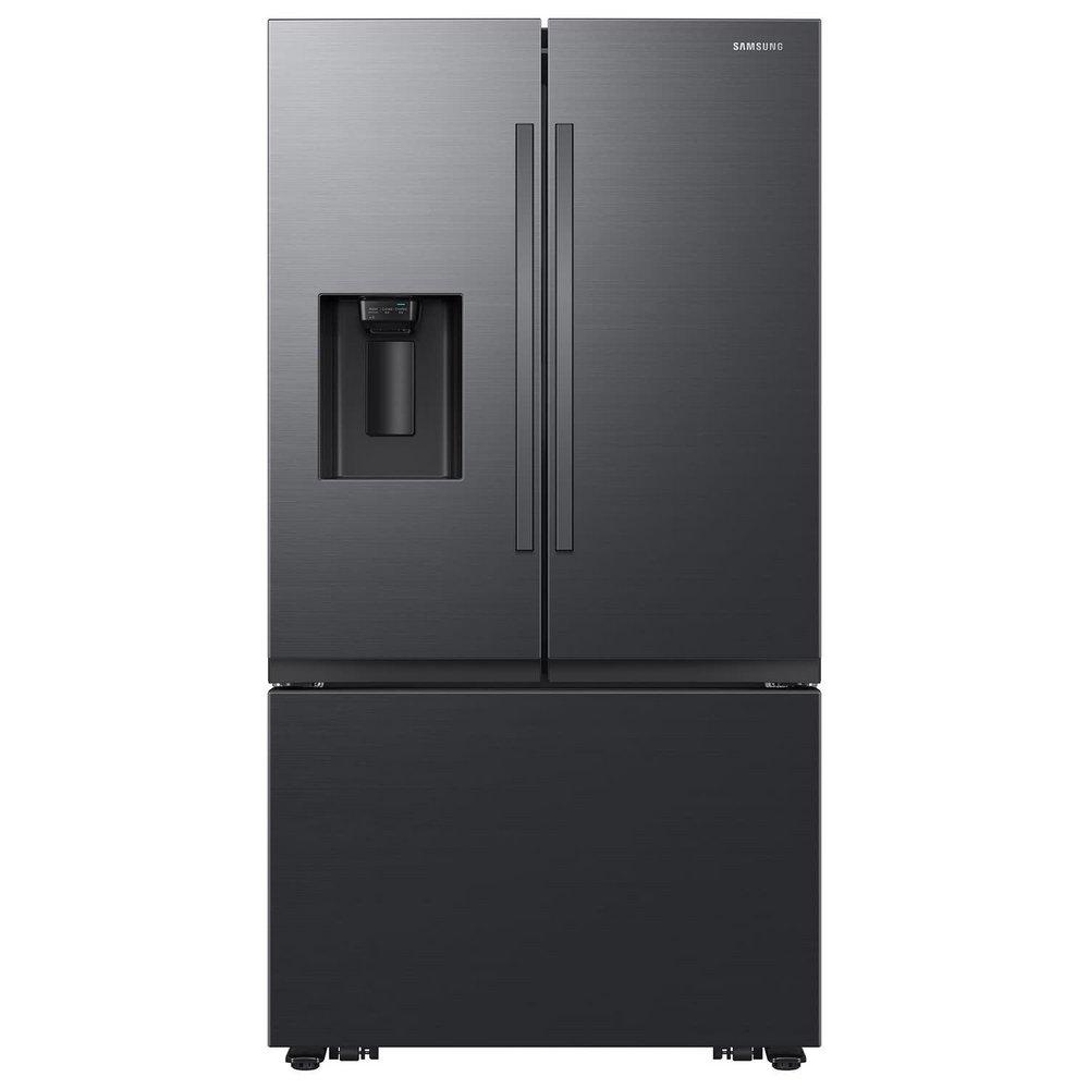 32 CF FRENCH DOOR REFRIGERATOR ICE & WATER TRIPLE IM MATTE BLK. STAINLESS 