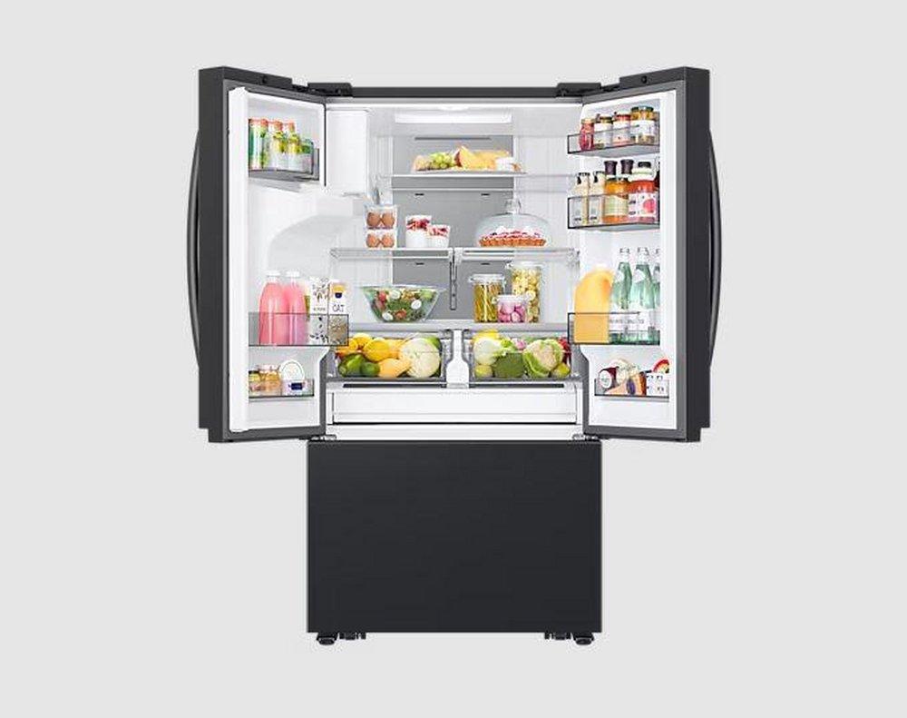 32 CF FRENCH DOOR REFRIGERATOR ICE & WATER TRIPLE IM MATTE BLK. STAINLESS 