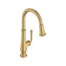 Single Handle Pull Down Kitchen Faucet in Brushed Cool Sunrise