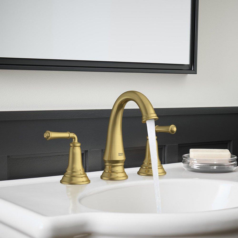 American Standard Gold Two Handle Widespread Bathroom Sink Faucet 